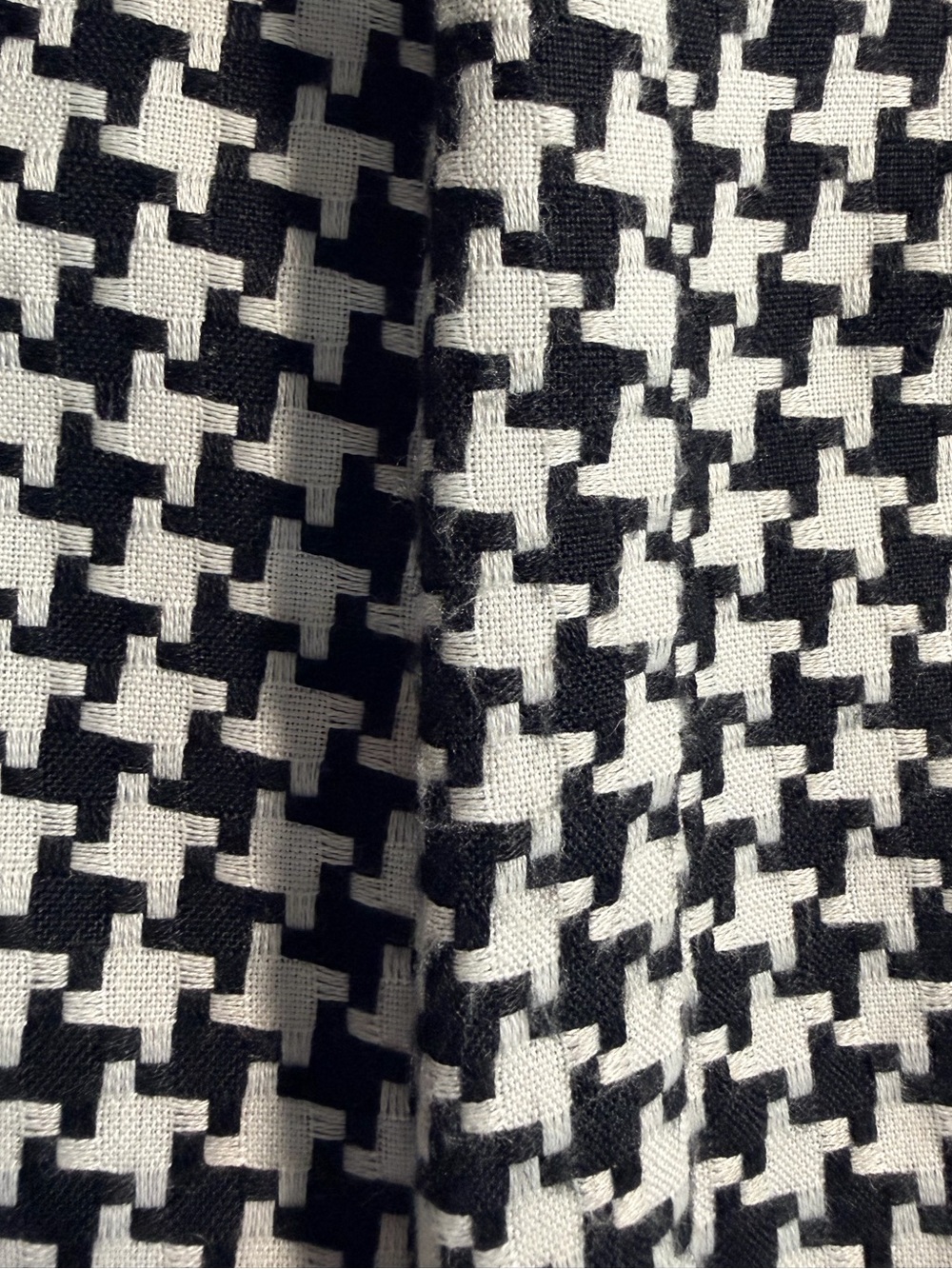 Cato Black & White Houndstooth Pencil Skirt with Fringe Peplum - Picture 6 of 11